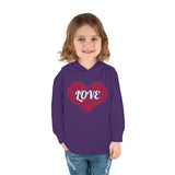 Love Red Heart Toddler Pullover Sweater Hoodie
