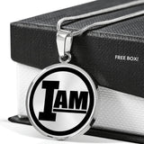 "I AM" Circle Pendant Necklace