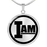 "I AM" Circle Pendant Necklace