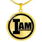 "I AM" Circle Pendant Necklace