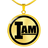 "I AM" Circle Pendant Necklace