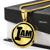 "I AM" Circle Pendant Necklace