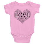 LOVE (dark print) Infant Bodysuit