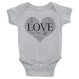 LOVE (dark print) Infant Bodysuit