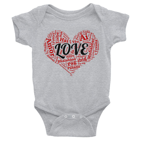 LOVE Red Heart Infant Body Suit