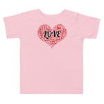 Love Red Heart Toddler Short Sleeve Tee