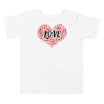 Love Red Heart Toddler Short Sleeve Tee