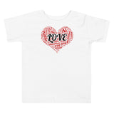 Love Red Heart Toddler Short Sleeve Tee