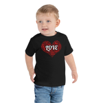 Love Red Heart Toddler Short Sleeve Tee