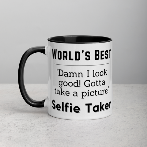 World's Best Selfie Taker Mug with Color Inside