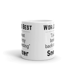 World's Best "I almost broke my back sneezing" Sneezer White Glossy Mug