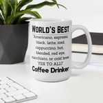 World's Best Coffee Drinker White Glossy Mug